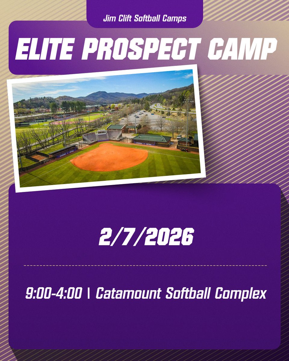 ‼️ NEW CAMP DATE ‼️

Sign up today!!

🔗: jimcliftsoftballcamps.com