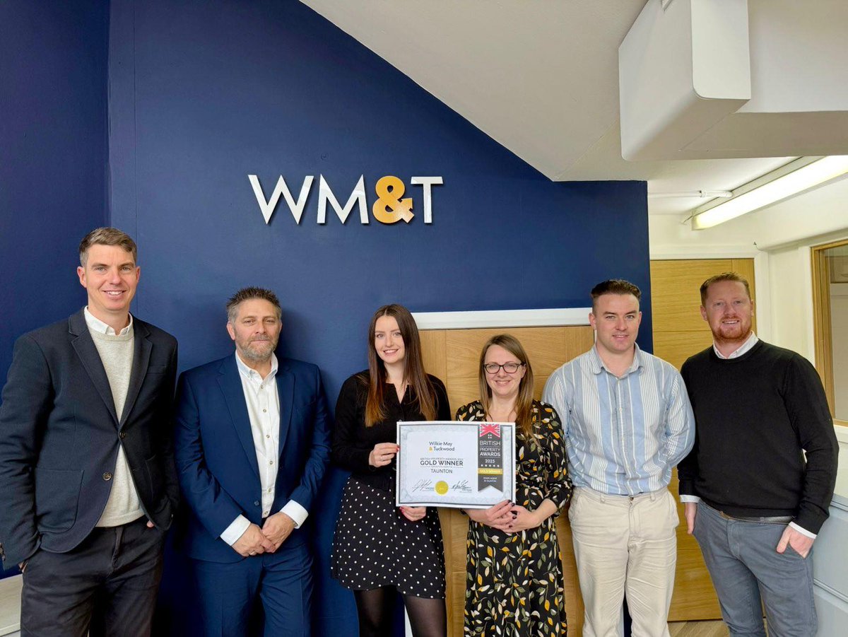 We’re proud to announce that Wilkie May &amp; Tuckwood Taunton have been awarded Gold in the British Property Awards! 🏆

After undergoing 5 mystery shopper visits, we came out on top. A huge thank you to our amazing team for their dedication, and to our clients for trusting us.💛🏆