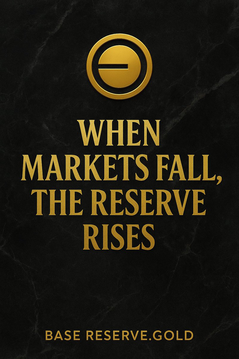 BaseReserveGold's tweet image. WHEN MARKETS SHAKE, THE RESERVE STANDS STILL 🏛️

When everything turns red, one truth remains:
Gold doesn’t chase trends — it anchors them.

While the markets drift and volatility drains momentum,
BGLD continues to grow quietly inside the Reserve.

🔥 Staking is LIVE at…