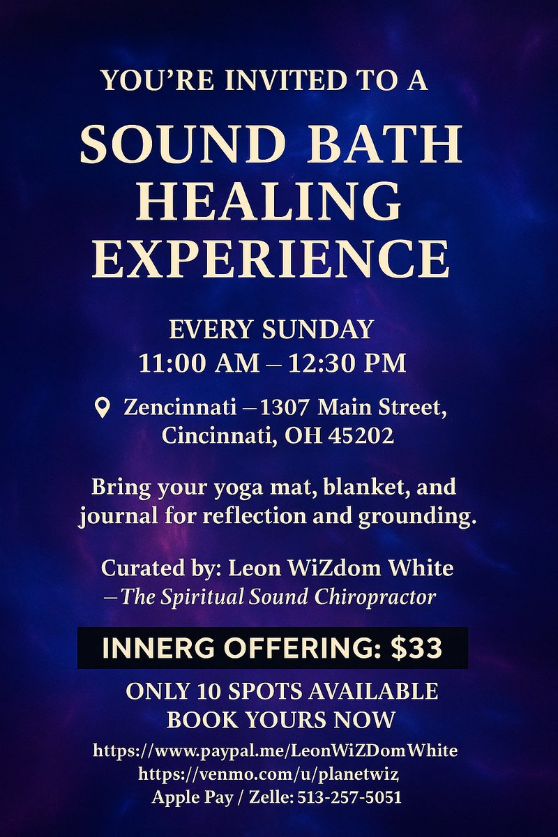 leonwizwhite's tweet image. Every Sunday, we gather.
We breathe.
We release what doesn’t belong.
We remember who we are.

If your soul has been asking for stillness — this is your invitation. #healing #love #innerg #meditation #innerprace