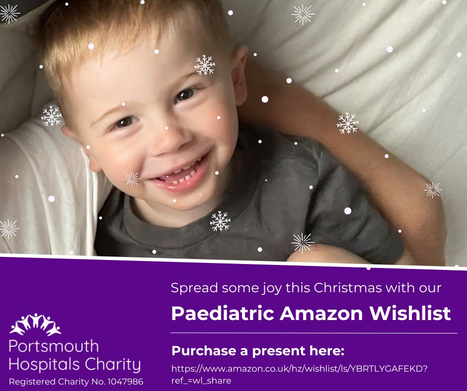 This holiday season, support our Paediatric Christmas Wishlist!
 
Your donations will bring smiles to our young patients and make their hospital stay brighter.
 
You can find the Amazon wish list here: shorturl.at/di7aC