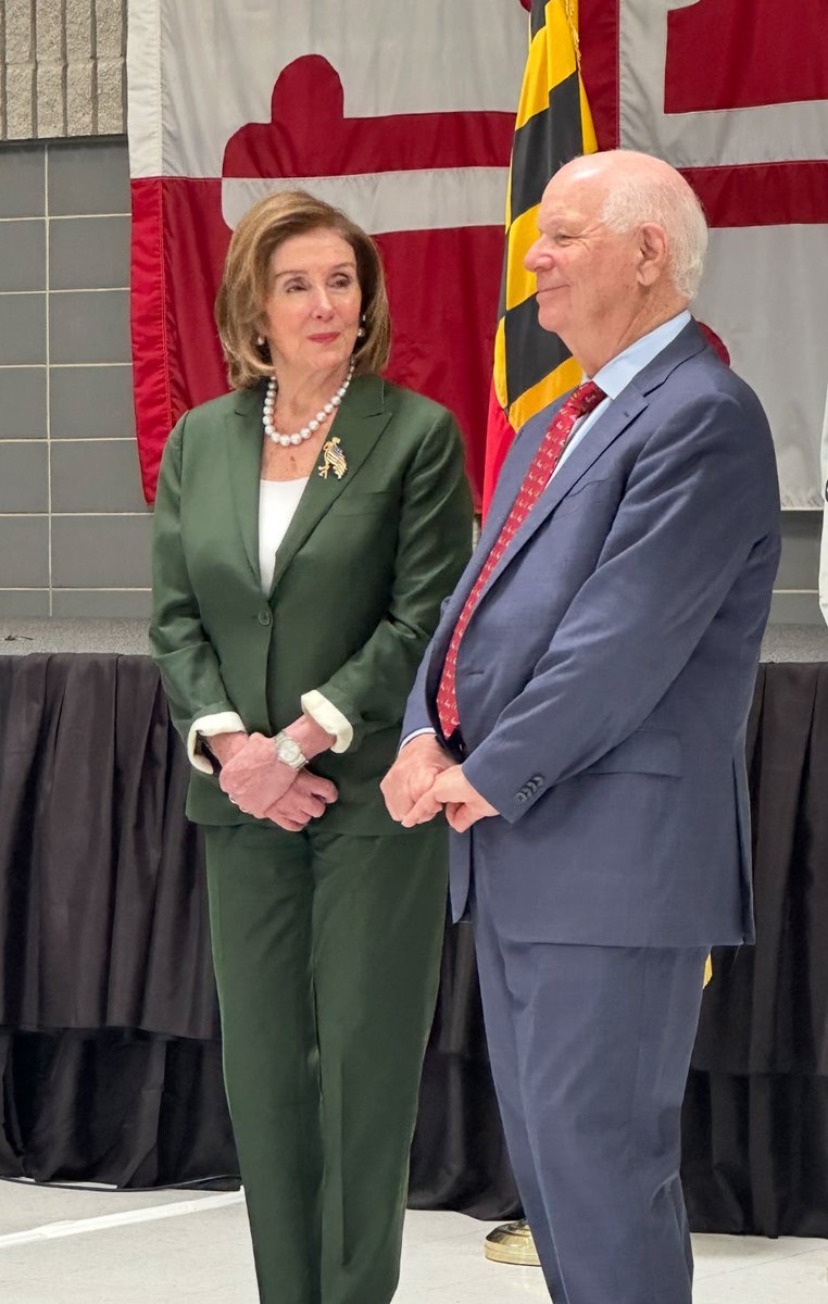 BenCardinforMD's tweet photo. A true daughter of Baltimore. A friend. An American patriot, role model and trailblazer. We both joined Congress in 1987 for the 100th Congress; it was a special group of leaders. Thank you, @SpeakerPelosi for all you have done for our nation. https://t.co/mTjOsttasj