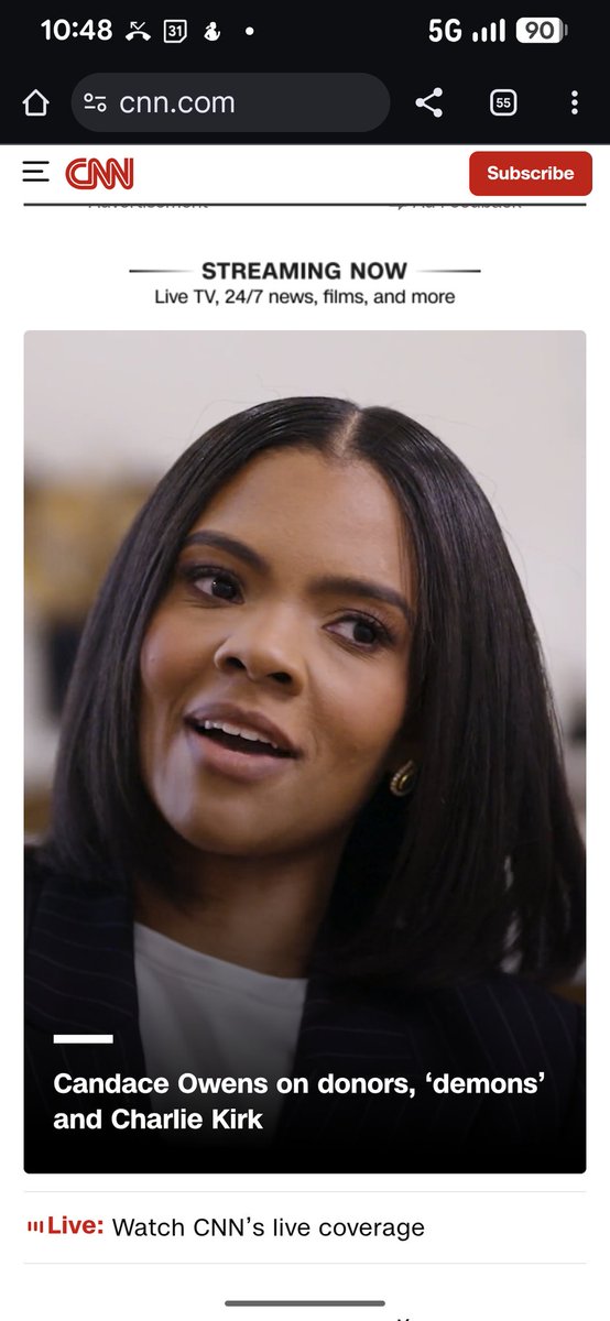 Why does <a href="/CNN/">CNN</a> have Candace Owens on their front page? Gross.