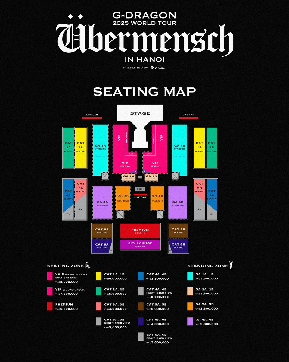 TicketShowVN's tweet photo. G-DRAGON 2025 WORLD TOUR [Übermensch] IN HANOI

📅 Time: 8-9/11/2025
📷 Location: Ha Noi City 
DM us now. Good p.r.I.c.e 💸📷 💸

#GDRAGON #Übermensch #HANOI #GDRAGON2025 #GDRAGON_WORLD_TOUR #Concert #KPOP https://t.co/Jf2hBS8uSx