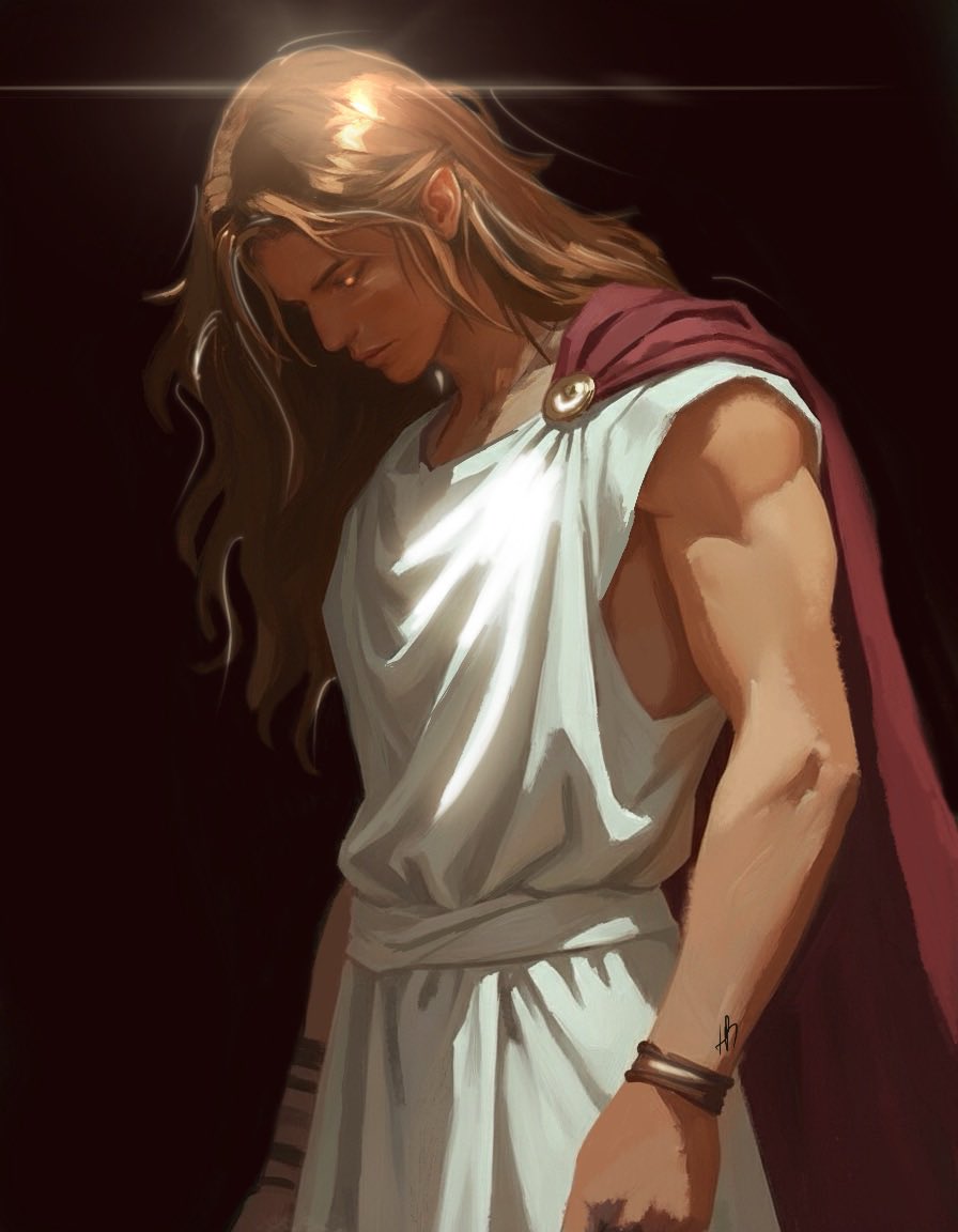 HannahBashir_'s tweet photo. Daemon ☀️🏺

The main male character from my Gods Were Greek trilogy (🎨 by me) #debutnovel #author #characterart https://t.co/HLdjjP2dDE