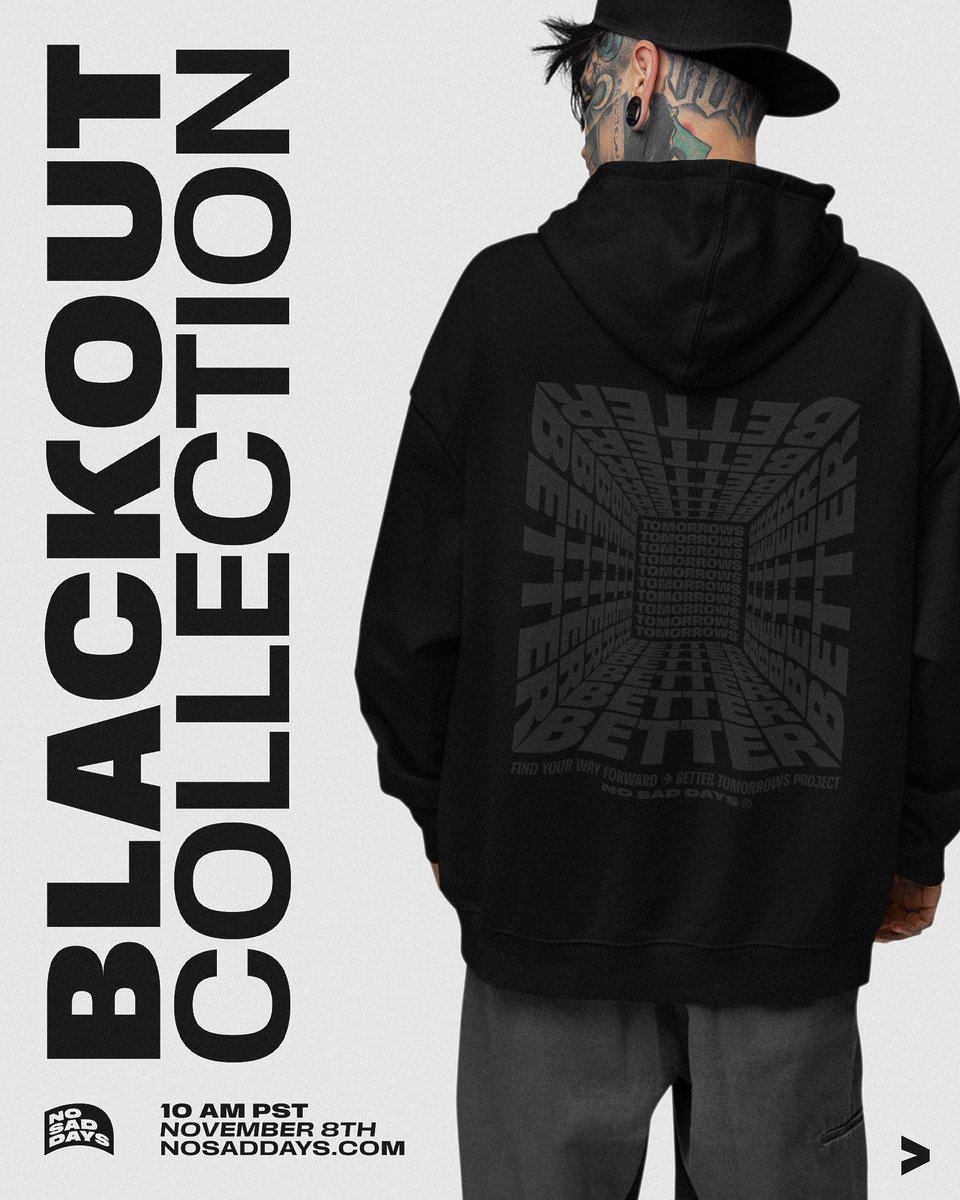 NoSadDaysShop's tweet image. BLACKOUT TOMORROW AT 10.