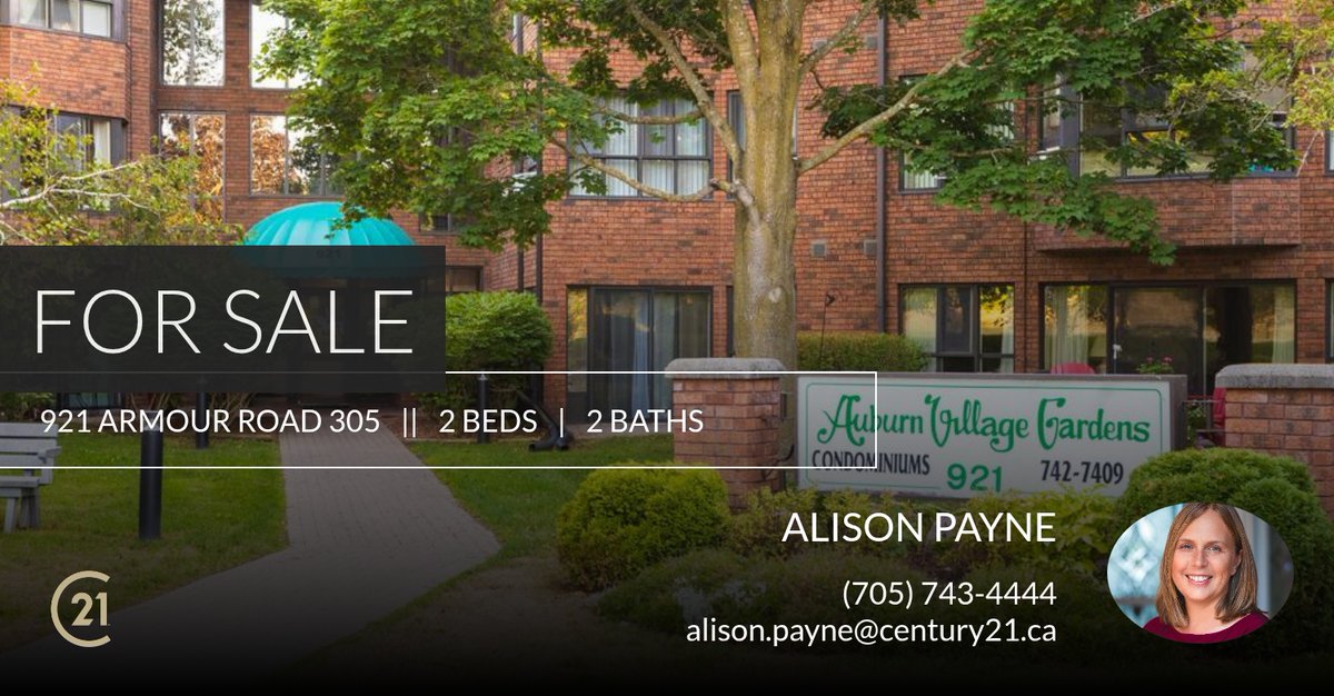 This 2 bedroom home could be yours! Call me at (705) 743-4444 to schedule a showing.

Alison Payne
REALTOR®

705-761-2243
alison.payne@century21.ca
alisonpayne.ca homeforsale.at/921_ARMOUR_ROA…