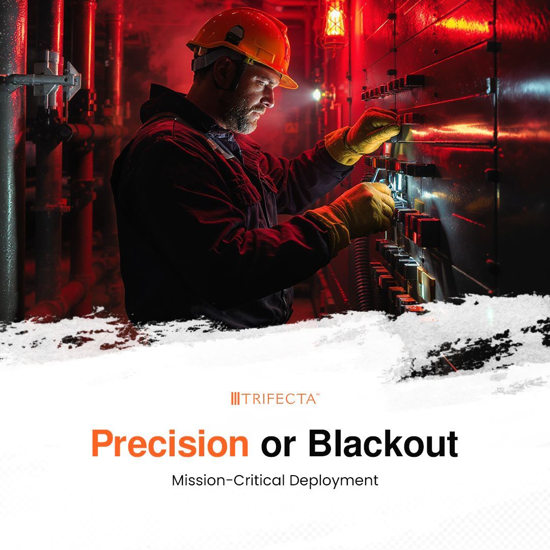 TRIFECTAjobs's tweet image. Precision or blackout. There’s no middle ground.
Every project lives or dies by readiness.
We don’t roll the dice on electricians—we verify them.
PowerCheck™ by TRIFECTA™.
#MissionCritical #PowerCheck #Industrial #Energy