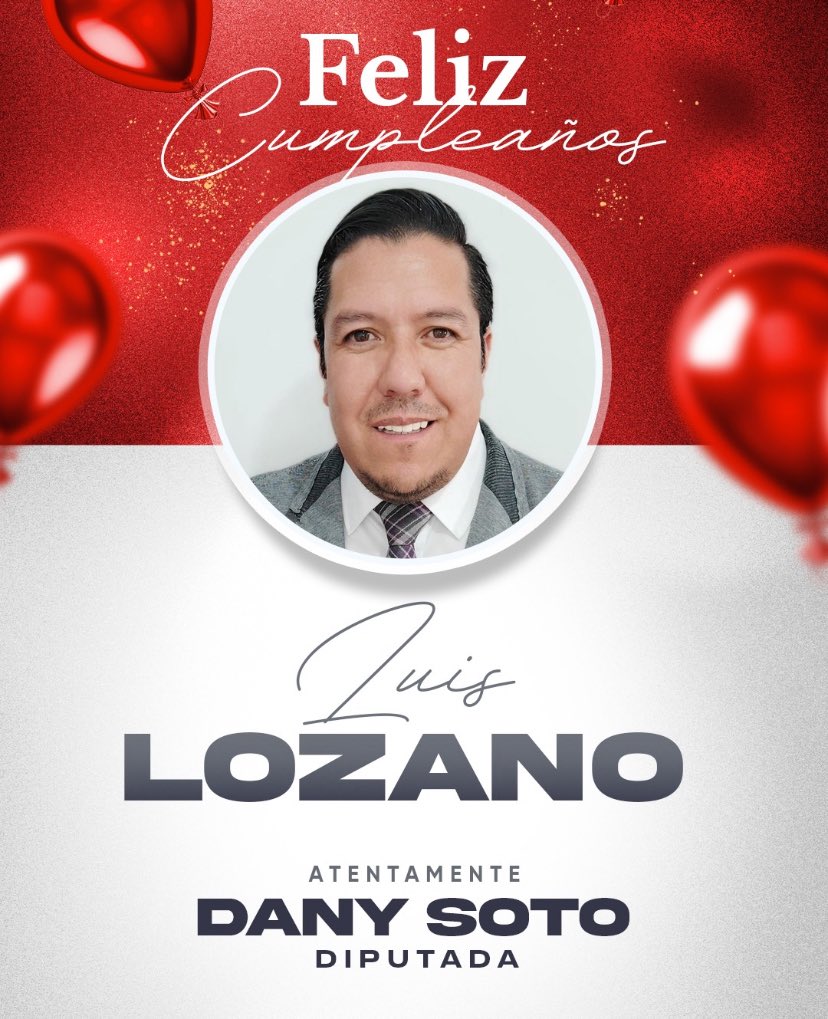 ¡Muchas felicidades, <a href="/luizork/">Luis Lozano ✖️</a>! 🙋🏻‍♀️🎈

Que este nuevo año de vida venga lleno de éxitos, salud y momentos inolvidables. 🎁🎂
Te deseo lo mejor hoy y siempre. ¡Pásala increíble en tu día! 🎉🥂