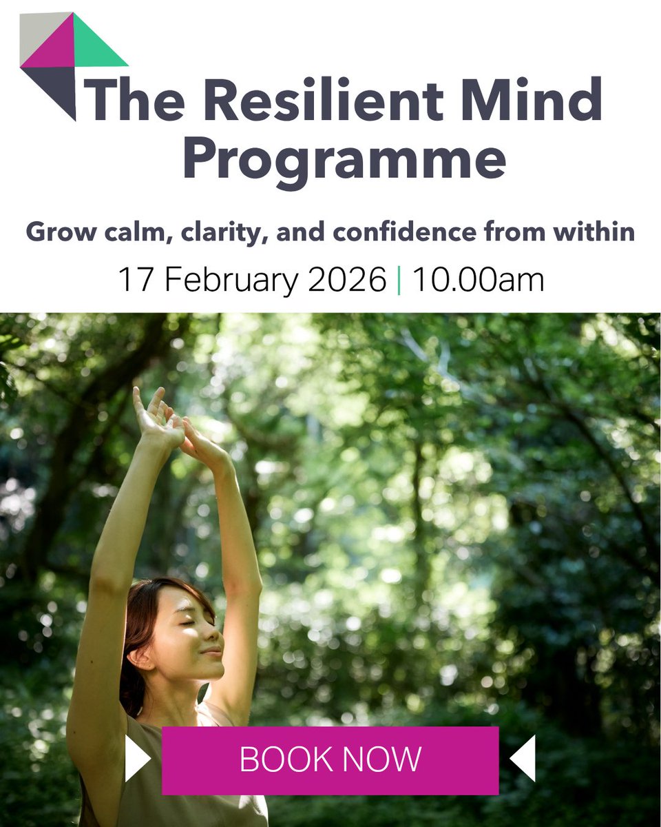 🌿 The Resilient Mind Programme

17 February | 10:00AM–3:30PM
An immersive workshop to build focus, calm and clarity through positive thinking, meditation and reflective practice. Leave with practical tools and a personalised resilience routine to support everyday wellbeing.