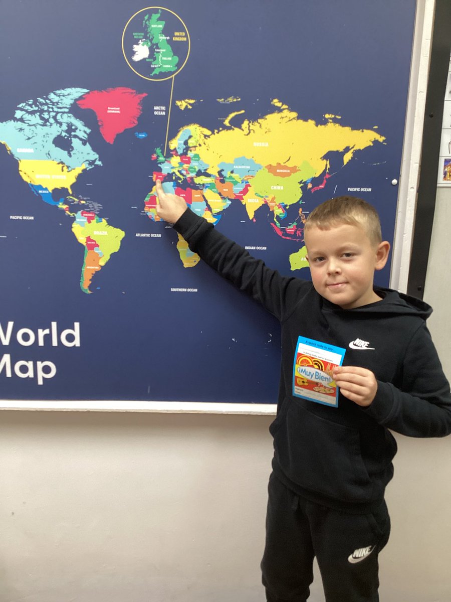 So proud of this young boy for working really hard in Spanish this week! 🇪🇸 #CultureForSuccess