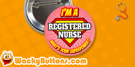 WackyButtons's tweet photo. Nurses  are the real superheroes — showing strength, compassion, and dedication  every single day. Say thank you and celebrate their incredible impact  with a #CustomButton made just for them. 💙👩‍⚕️🦸‍♀️

https://t.co/pPobHYKGKH https://t.co/kJWD4AgrPR