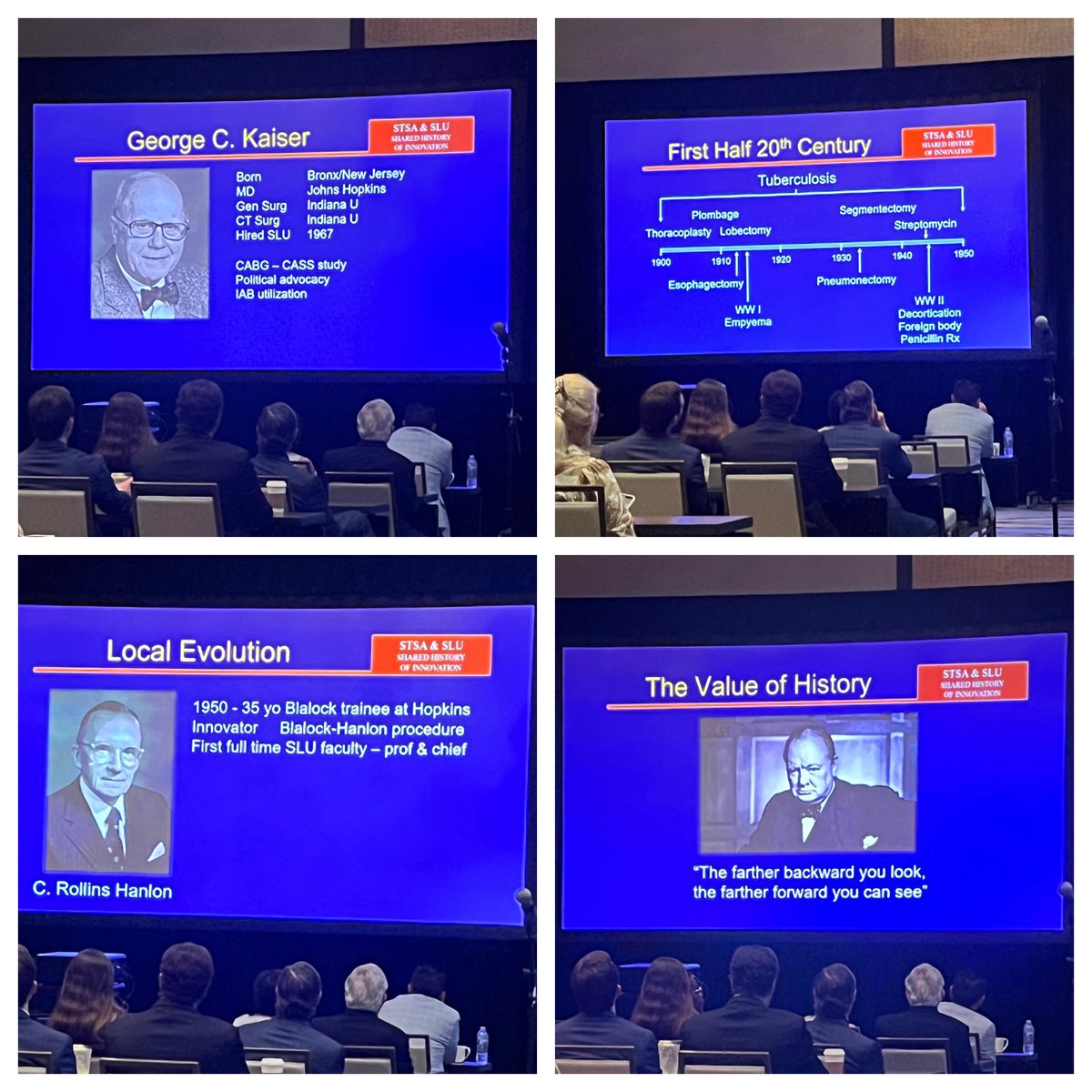 Isaac Newton: "if I have seen further [than others], it is by standing on the shoulders of giants."  Not sure there’s anything better than a good history lecture.  <a href="/stsa1954/">Southern Thoracic Surgical Association</a>