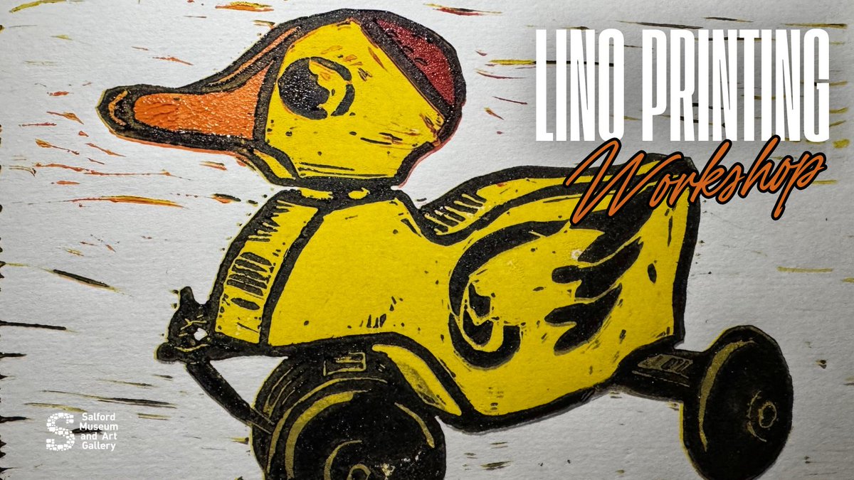 SalfordLeisure's tweet image. Get creative with Print, Paint &amp;amp; Pixel! 🎨

Join us for a hands-on #LinoPrinting Workshop inspired by our Colour exhibition at Salford Museum &amp;amp; Art Gallery.

Beginners welcome, all materials included!

£30 | Ages 18+ 

Book your spot 👇
buff.ly/nm009ub