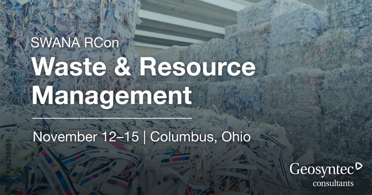 Ashley Ramsey, Anna Schnittker, Giorgio Castro, Anna Stechschulte, Ryan Duckett, and Stella Williams will speak at the Solid Waste Association of North America (SWANA) Resource Conference on November 12–15, 2025, in Columbus, Ohio.

Learn more: hubs.ly/Q03RWl3-0