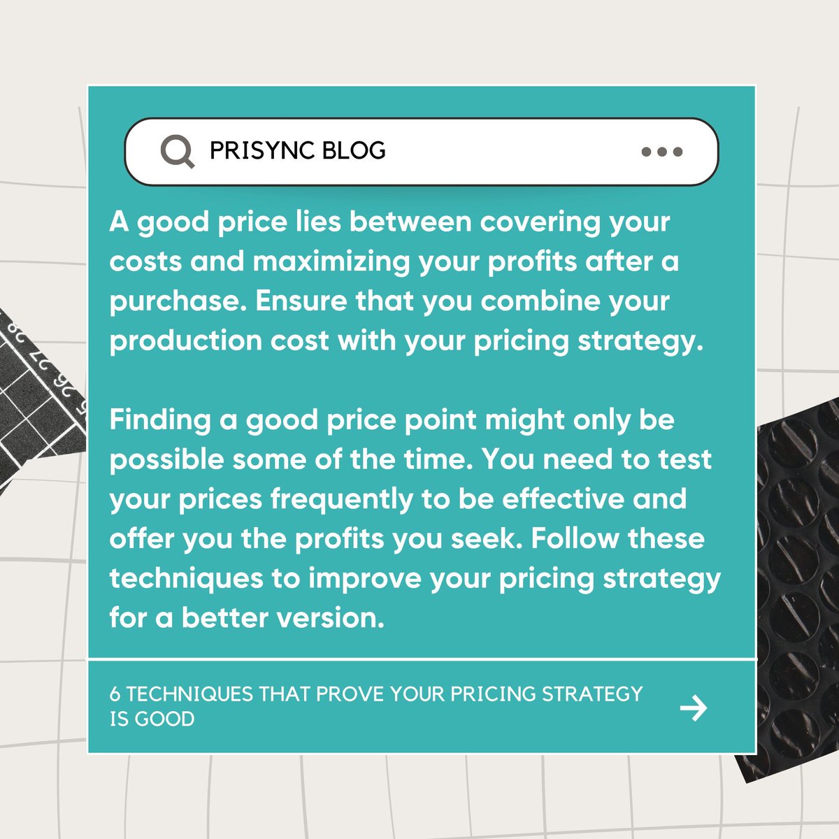 PrisyncCom's tweet image. Learn how to showcase product value, consider competitors&apos; pricing, factor in costs, meet customer willingness to pay, and continuously test your prices. 🛍️✨ 

Discover six proven techniques to improve your pricing strategy! 🔥🎯
buff.ly/Tu6G8Gx

#Ecommerce #Pricing
