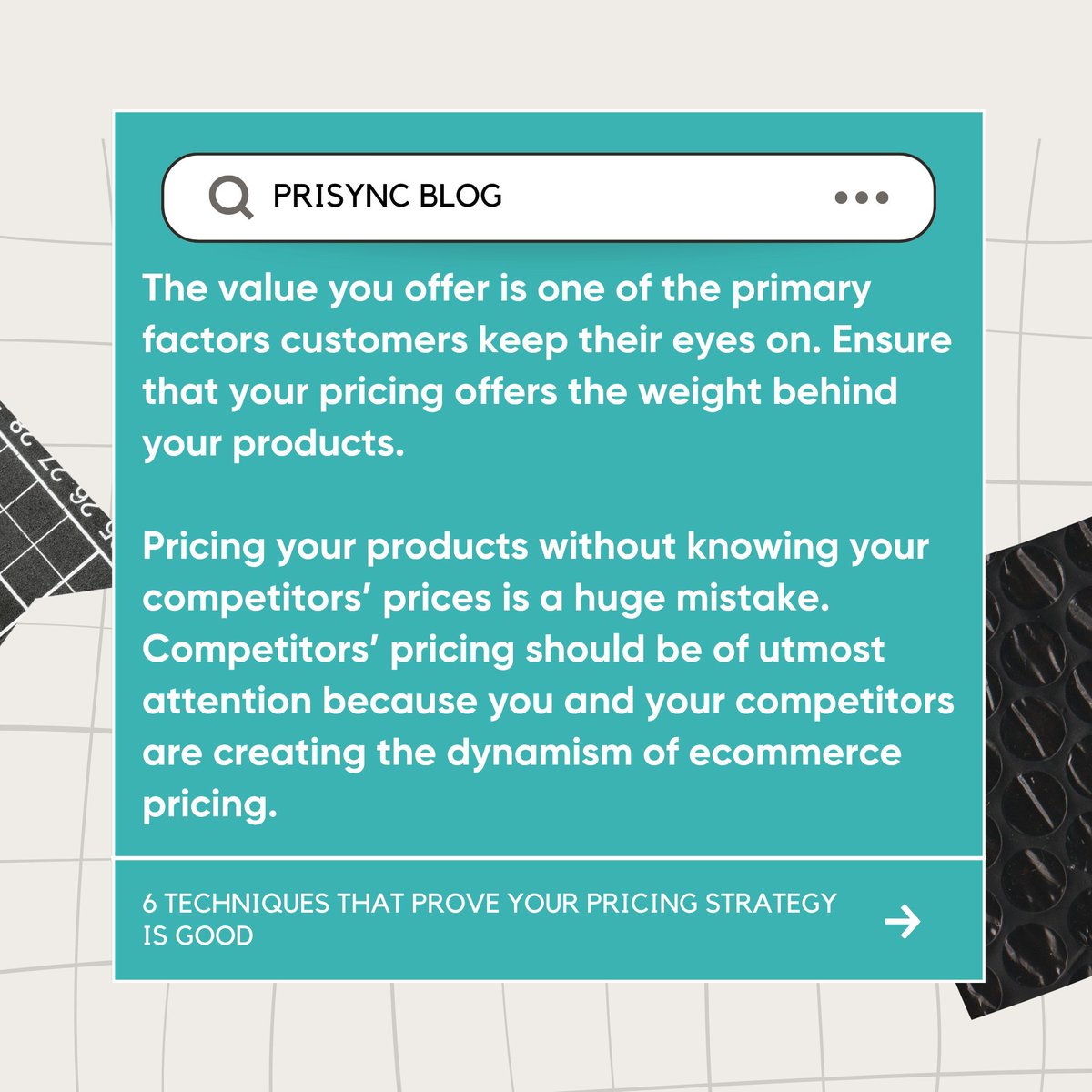 PrisyncCom's tweet image. Learn how to showcase product value, consider competitors&apos; pricing, factor in costs, meet customer willingness to pay, and continuously test your prices. 🛍️✨ 

Discover six proven techniques to improve your pricing strategy! 🔥🎯
buff.ly/Tu6G8Gx

#Ecommerce #Pricing