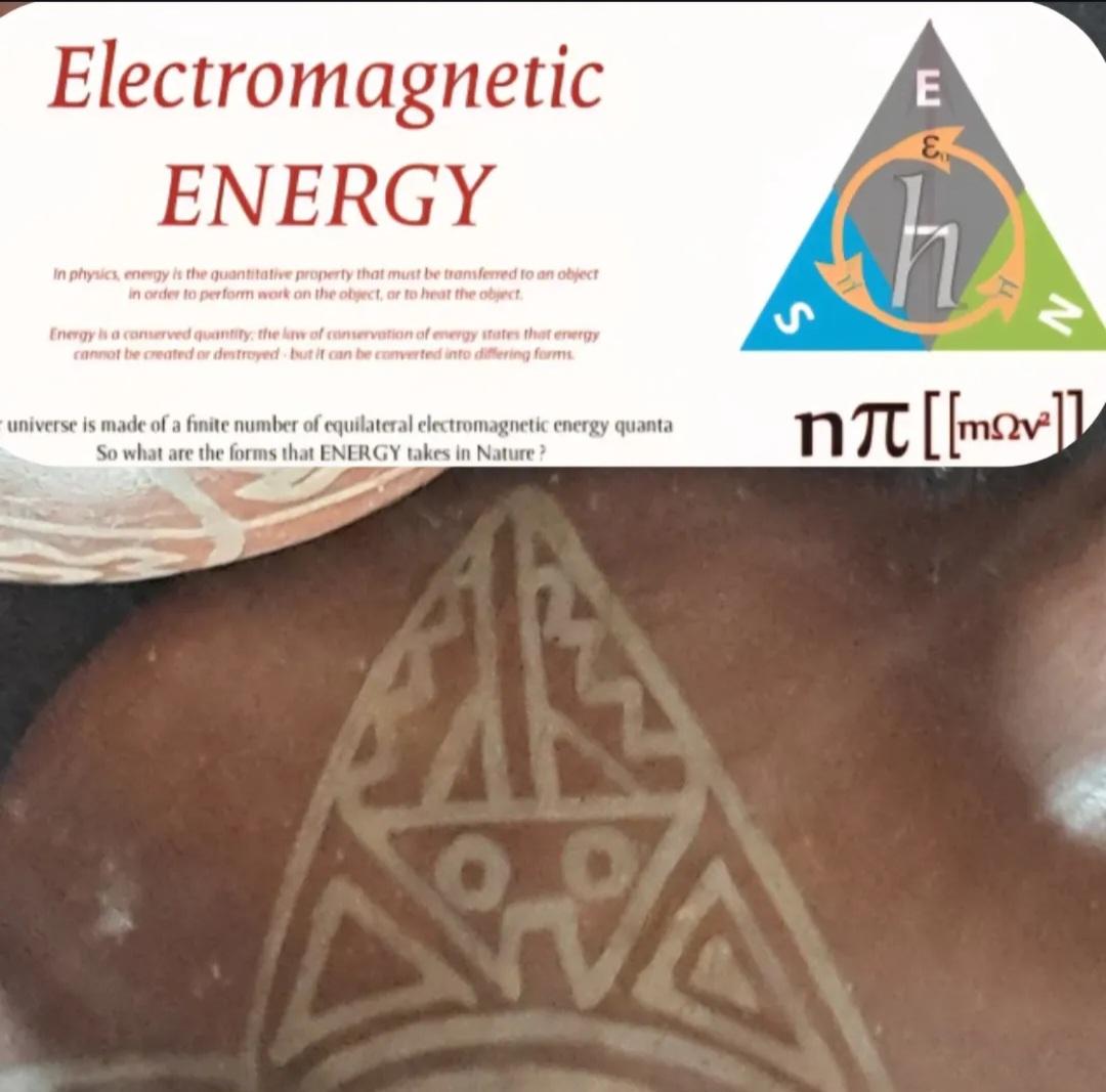I found Tetryonics(geometry based physics method)  in Incan Pottery in Lima, Peru yesterday.  Shown here is the basic unit of energy made of a trinity of forces.