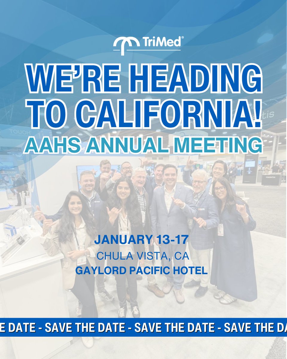 We’re heading to California! ☀️✈️

Visit TriMed at our booth to explore the latest innovations in hand and upper extremity fixation.

#AAHS2026 #TriMedOrtho #HandSurgery #Orthopedics #SurgicalInnovation #SurgeonEducation #SaveTheDate
