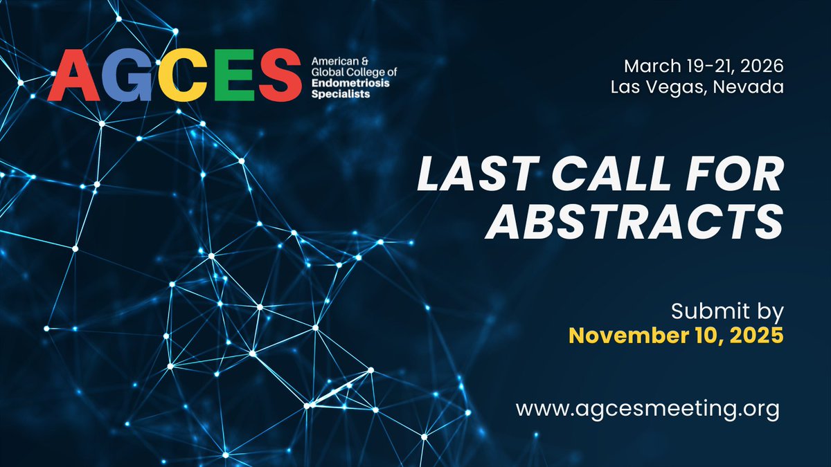📣 Last call! Abstract submissions for #AGCES2026 close on November 10, 2025.
Don’t miss the opportunity to present your work in Las Vegas next March.
Learn more🔗 agcesmeeting.org