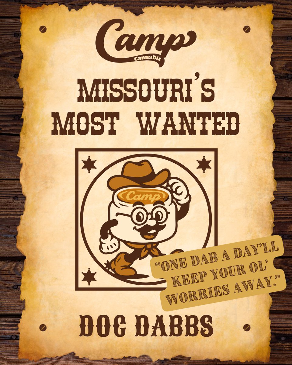 letsgocampbrand's tweet photo. Doc Dabbs.

The brains of the bunch, w/ a taste for trouble &amp; a remedy for just about everything. Rides into town w/ a torch in one hand &amp; a jar in the other, grinnin’ like he’s got the cure for the common mids.

“One dab a day’ll keep your ol’ worries away,” he says with a wink. https://t.co/i3ygcWHdvg