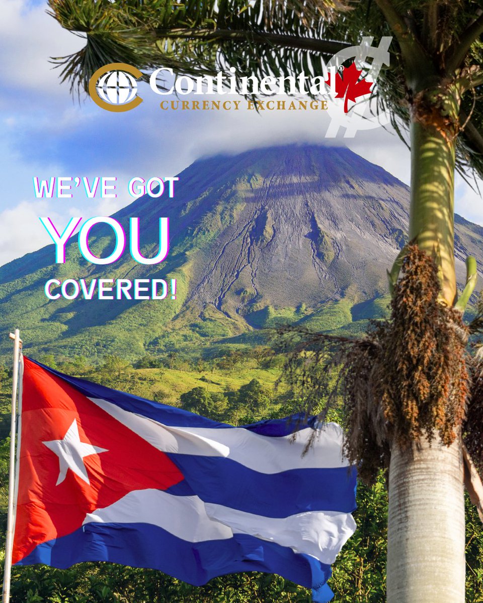 Enjoy Costa Rica, embrace Pura Vida!  
Travel tip: A meal for two is ₡20,000 Colones (about $65 CAD). Bring local currency to avoid fees.  
Let your foreign exchange experts help you take more of your money with you. 
#CostaRica #TravelTips #ContinentalCurrencyExchange