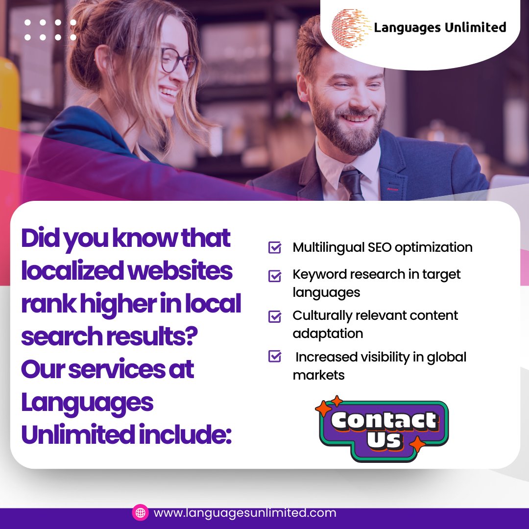 languagesUS's tweet image. Expand Your Reach with Website Translation &amp;amp; Localization Services! 📷 Ensure your website speaks to global audiences by adapting content to resonate with different cultures and languages. Let your message connect with the world! 📷

#WebsiteTranslation #LocalizationServices