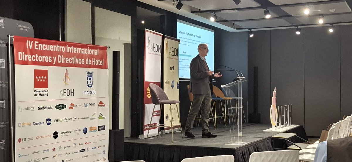 Javier Blanco (Account Manager en <a href="/arbentia/">ARBENTIA</a>) 💬 “Experiencias de clientes personalizadas: Inteligencia artificial, innovación y eficiencia operativa” en #EncuentroAEDH 

#visitMadrid <a href="/ComunidadMadrid/">Comunidad de Madrid</a> <a href="/VisitMadrid_es/">Visit Madrid</a> <a href="/MADRID/">Ayuntamiento Madrid</a>