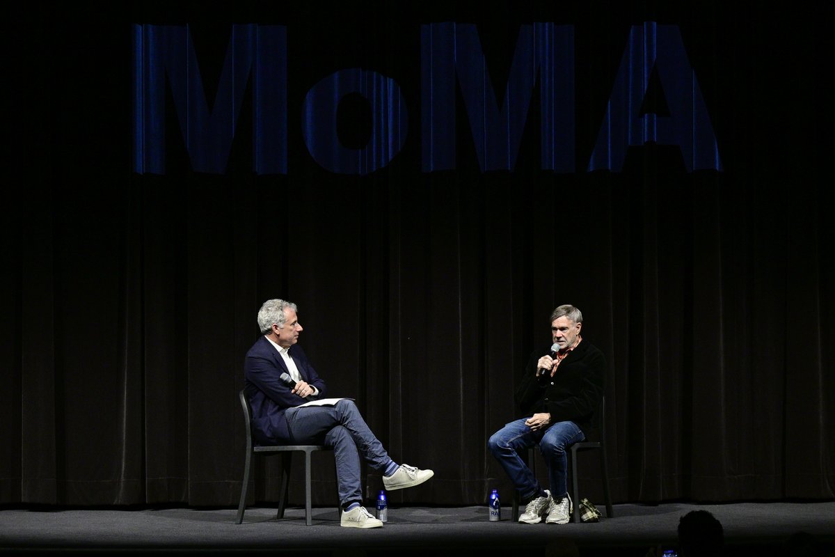 Gus Van Sant joined us last night for a Contenders screening of Dead Man's Wire!

The series is JUST starting, and our next guests will be Raoul Peck and Alex Gibney on Sunday for 
Orwell: 2+2=5

moma.org/calendar/film/…

Photo by Eugene Gologursky/Getty Images for MoMA