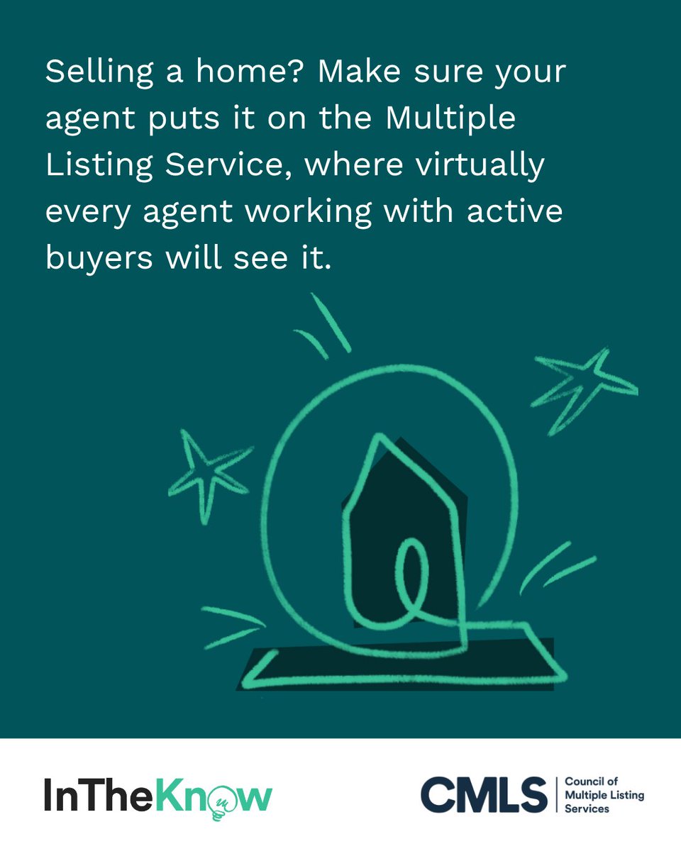 councilofmls's tweet image. Selling a home? Make sure your agent puts it on the Multiple Listing Service, where virtually every agent working with active buyers will see it.  
#intheknow #valueofmls