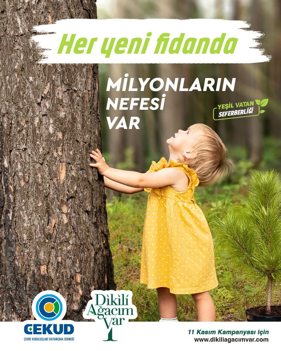 Dikilen her fidan milyonlara nefes, gelceğe umut taşıyor.
Haydi sen de Yeşil Vatan seferberliğine katıl, yarınlara uzan!

İllerdeki Fidan Dikim Alanları:
gelecegenefes.gov.tr/fidan-sahiplen…

#seferberlik #ağaç #11kasım #milliağaçlandırmagünü #ogm #fidan