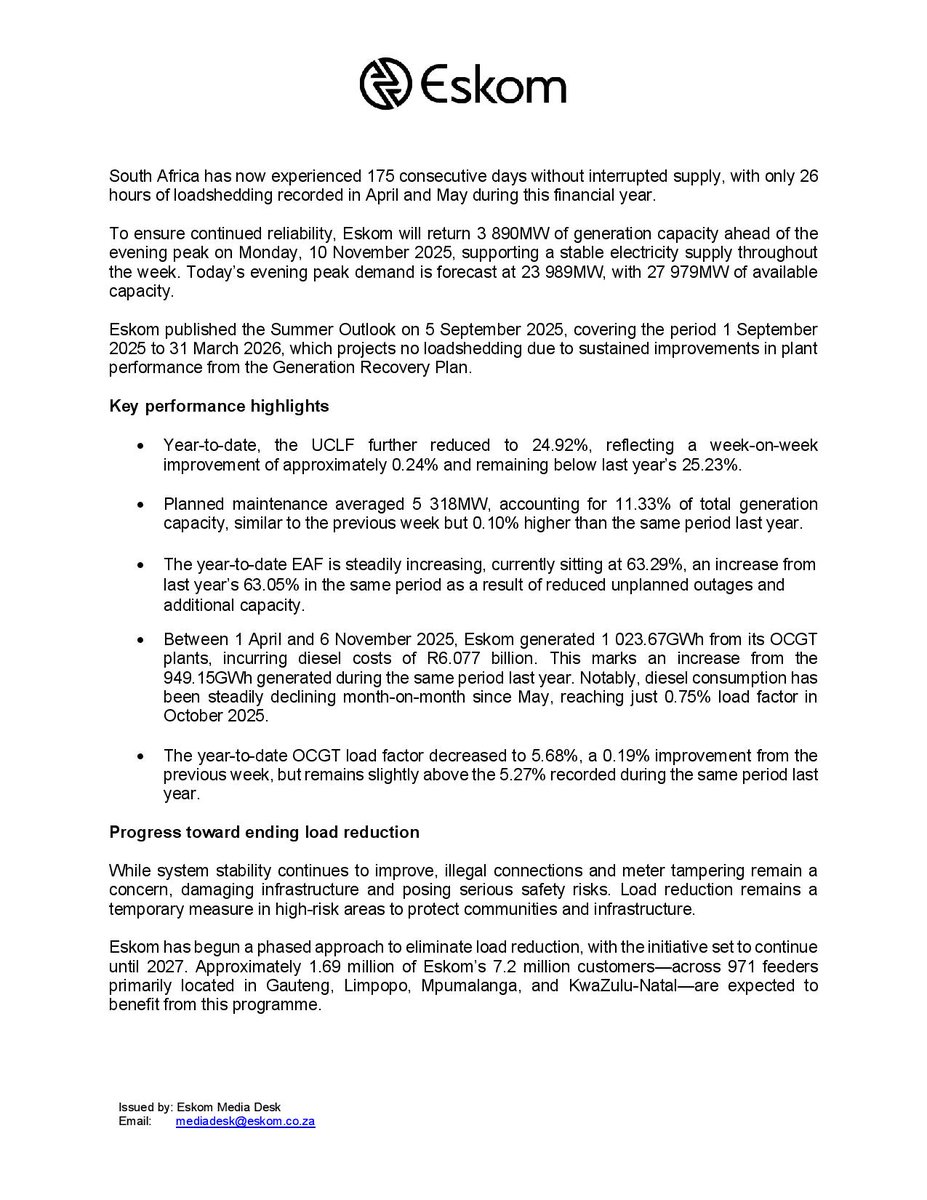 Eskom Hld SOC Ltd tweet media