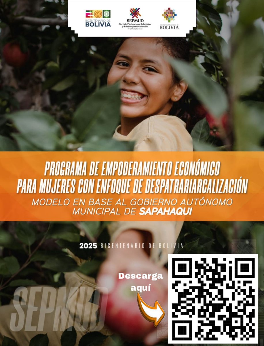 Aquí puedes descargar el Programa de empoderamiento económico para mujeres con enfoque de Despatriarcalización, importante herramienta trabajada en nuestra gestión. #BicentenarioBolivia #sepmud
