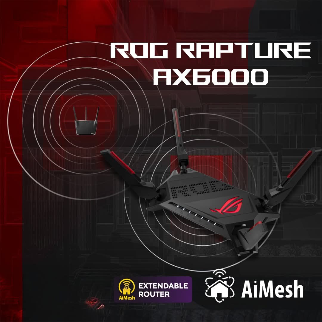 ROGMorelia's tweet photo. Con ROG Rapture AX6000 disfruta de Gaming WiFi increíble, con una señal ininterrumpida y sin quitar velocidad 🎮💥

Compatible con AiMesh para vincular con otro router Asus ✅

Disponible aquí ⬇️
https://t.co/jHXGMEbCti

#ROG #WiFi #AiMesh https://t.co/9ZJ0dywNgV