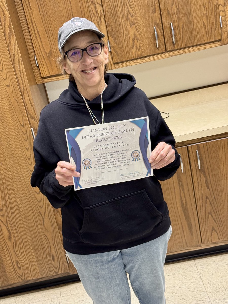 CPHSGophers's tweet image. Along with this recognition, Nurse Laura has been awarded a $400 conference scholarship. Congratulations to Nurse Laura, and thank you for your dedication to our students&apos; health and well being!