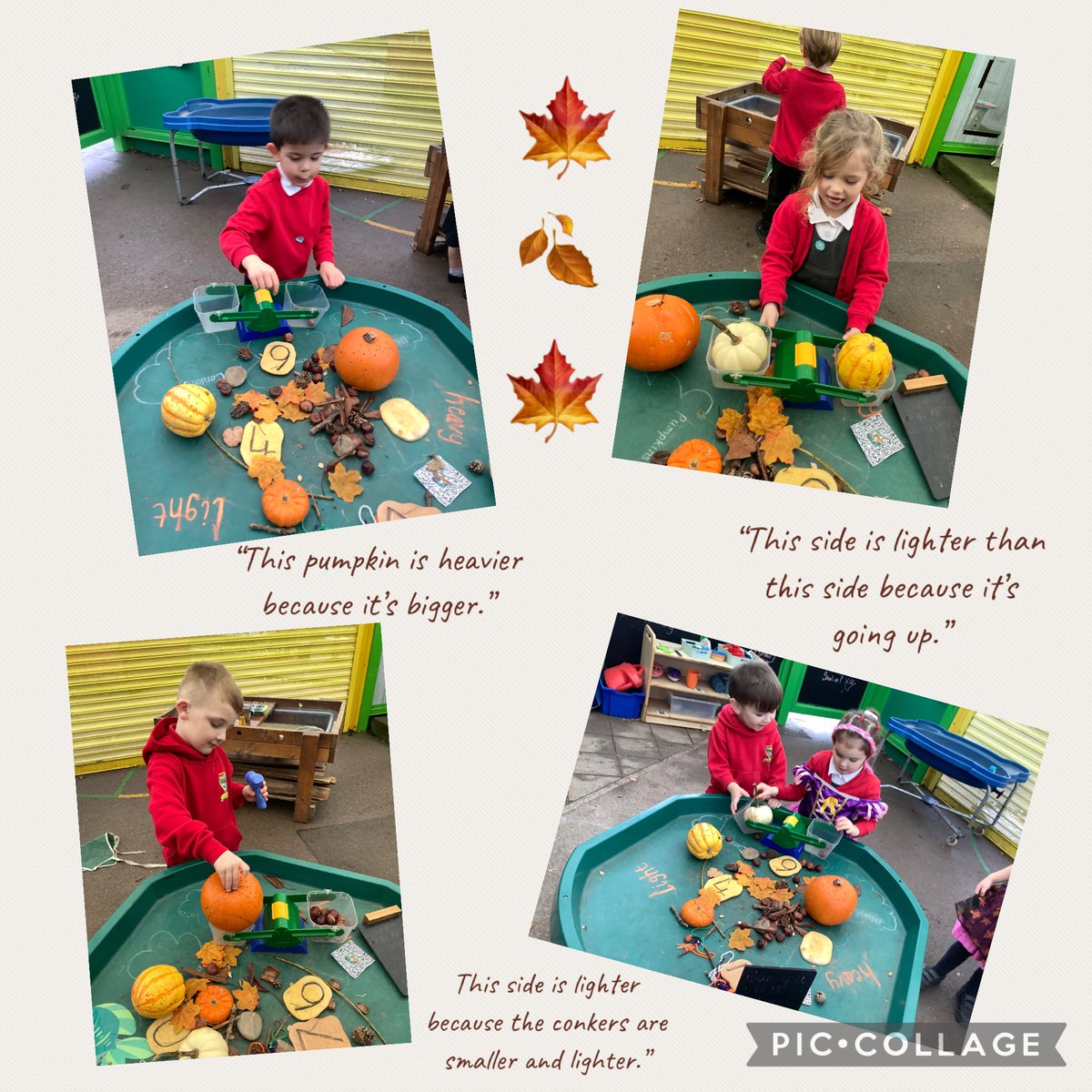 Ffrindiau o gwmpas dydd Gwener. We were using our weighing skills to independently weigh autumn objects. <a href="/garntegprimary/">Garnteg Primary</a> <a href="/Miss_Mitchell20/">Miss.Mitchell</a> <a href="/misssgilbey95/">@mrssgilbeylarge</a>