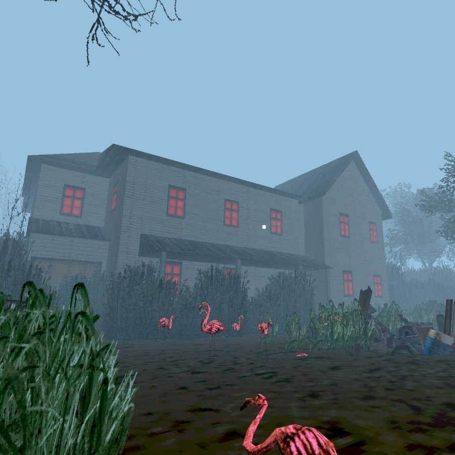 Why did he have flamingos?