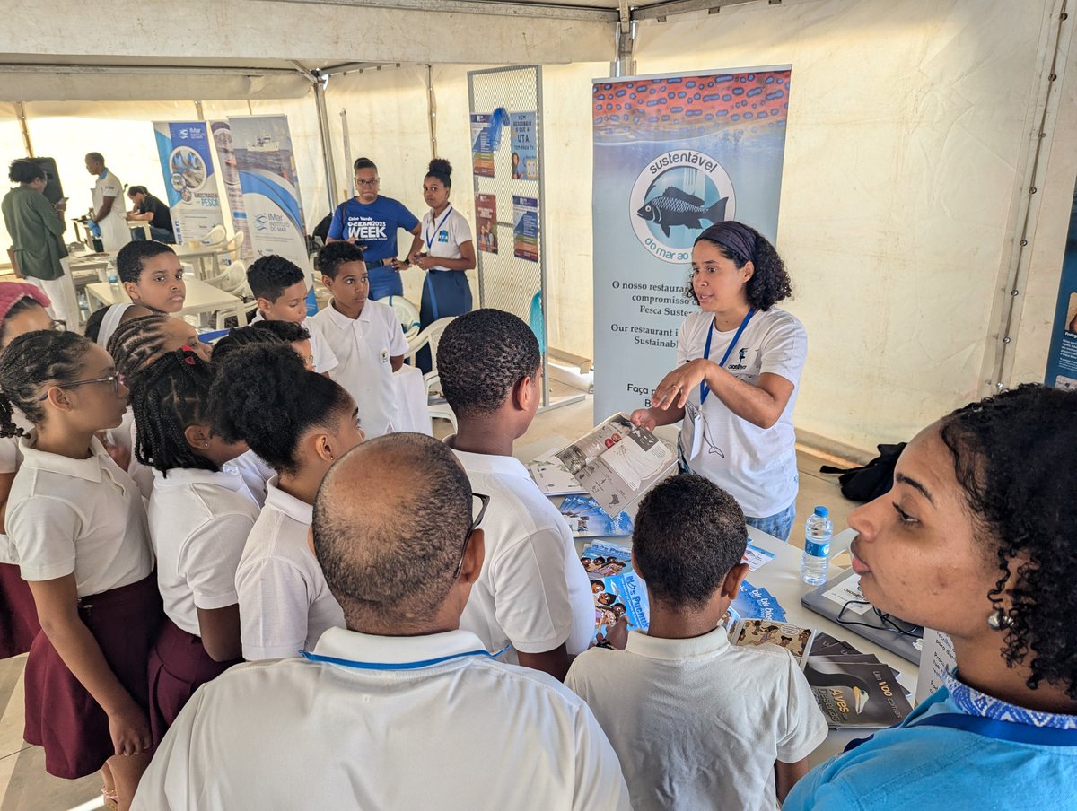 Sophiedspe's tweet photo. The UN took part in the Ocean Week in São Vicente 🌊🇨🇻 with FAO, UNCTAD and UNDP as panelists, a training for fisherwomen and fishermen on sustainable fishing, the launch of the WASOP Expertise France programme and a harbour visit to understand inspection practices. #oceanweek https://t.co/76hrEksnd9