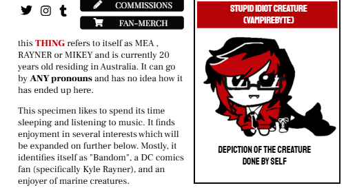 updated my strawpage... vampirebyte.straw.page
can u tell i like wikis 🥀