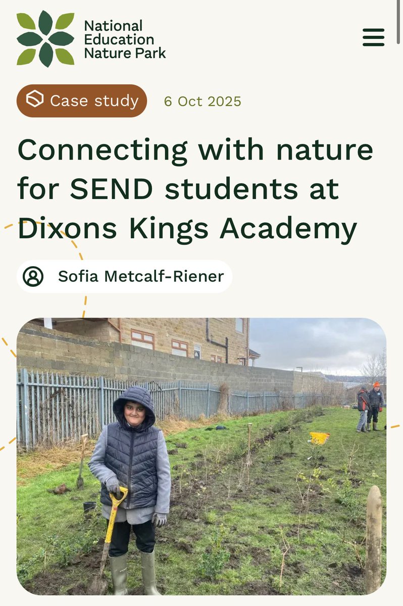 What a week back for our community. Excellent attendance, a great start to the Mocks series and an incredible careers week. We’re so proud to be published for our #innovation with our garden educationnaturepark.org.uk/connecting-nat…