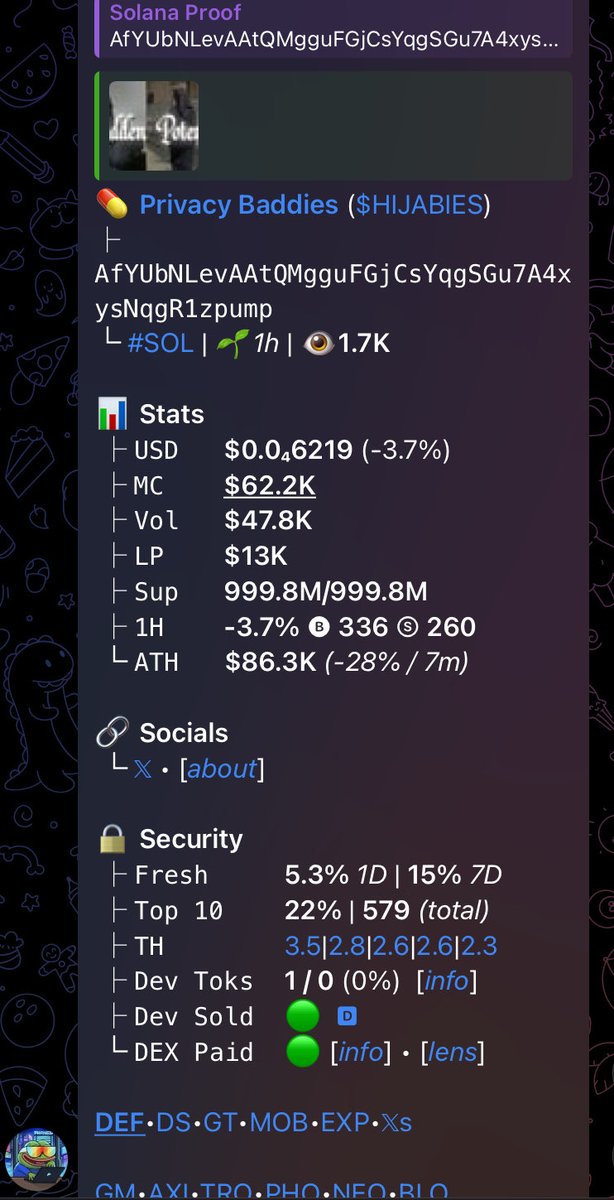 Solana_Proof's tweet image. Ape nowwww!! On $HIJABIES
CA-&amp;gt;&amp;gt;

AfYUbNLevAAtQMgguFGjCsYqgSGu7A4xysNqgR1zpump