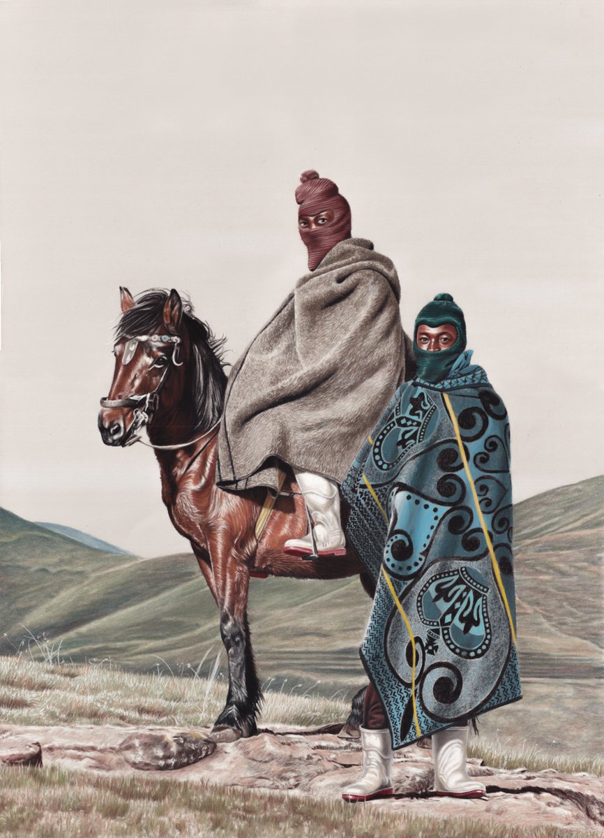 BaloyiRick's tweet photo. RIDERS OF THABA BOSIU 
II Addition 

The title references the historical stronghold of Thaba Bosiu, the heart of the BaSotho nation under Moshoeshoe I, where horses played a critical role in defense and unity. It evokes the pride and resilience of the BaSotho. https://t.co/a77DCxpBbt