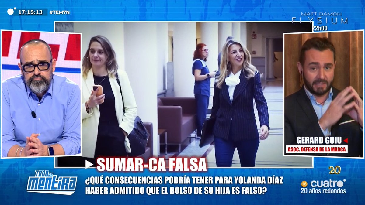 todoesmentiratv's tweet photo. ¿Qué consecuencias podría tener para Yolanda Díaz haber admitido que el bolso de su hija es falso?
#TEM7N
https://t.co/916NsjvCe8 https://t.co/l8na2B6Fi9