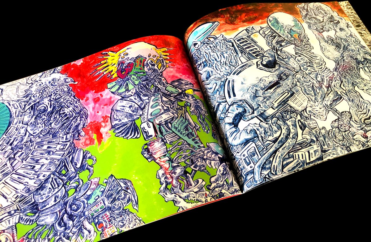 New from Spider Scalp Press

NASA-D
MYCOTRONICS EMPHASIZES BABBLEKRIEG OF GASHLIT DOSIMETRY

In MYCOTRONICS we explore NASA-D's prolific art series of sentient technologies building atop themselves, pancaking into a kind of slimy organic substructure connected by wires and cords