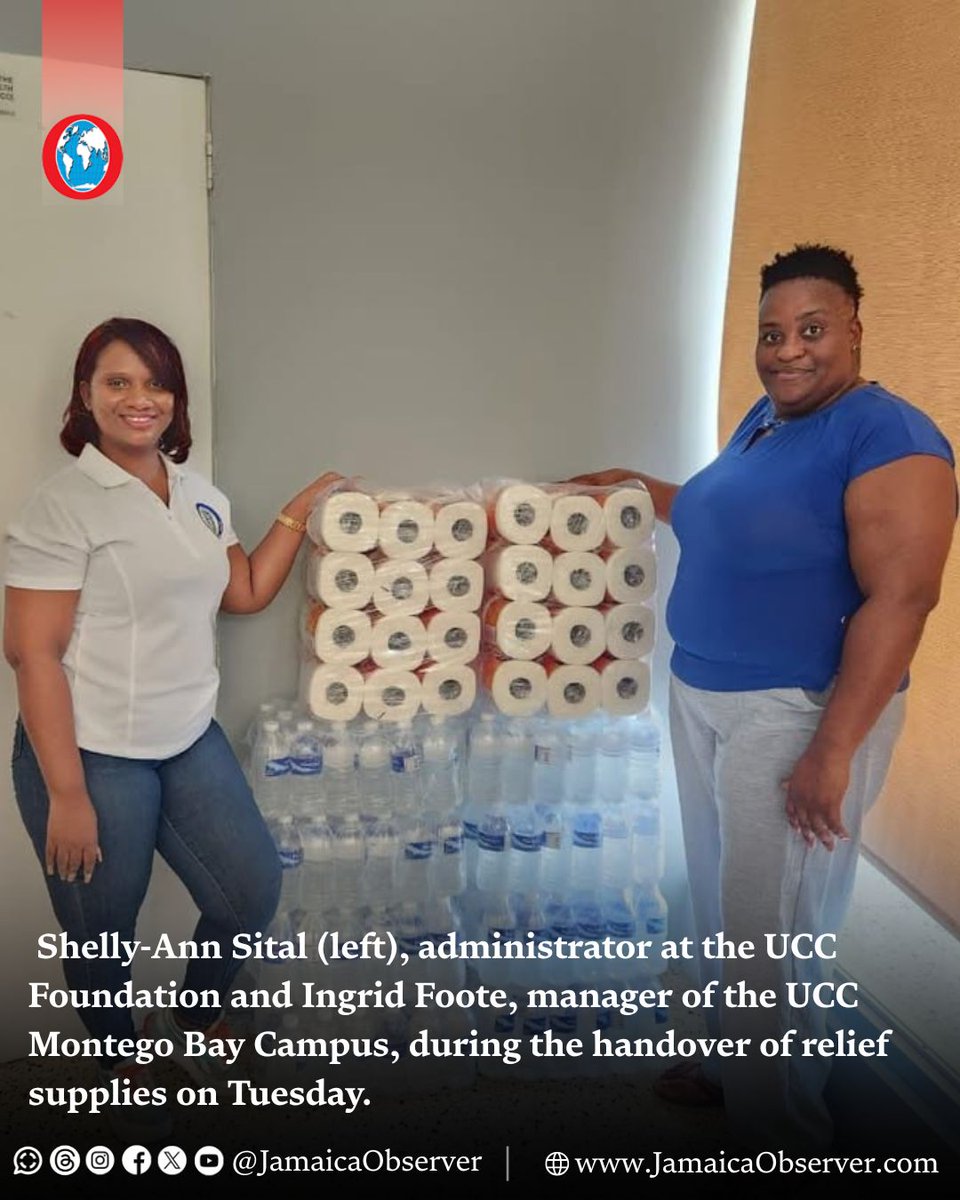 JamaicaObserver's tweet photo. The University of the Commonwealth Caribbean (UCC) says its post-hurricane relief efforts got underway Tuesday with the delivery of relief packages to its Montego Bay campus in St James through the UCC Foundation (UCCF).
https://t.co/gGDmJwsytT https://t.co/uBZmAxNuSo