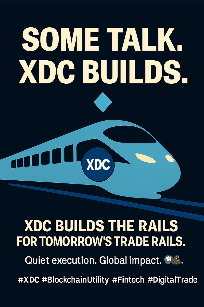 Lian_Wei206's tweet image. Some talk.

 @XDCNetwork  builds. 💠

Hybrid blockchain → powering real-world trade rails.
Quiet execution. Global impact. 🌍🚂

#XDC #BlockchainUtility #DigitalTrade #BTC #ETH #XRP #vandaaginside #StockMarket #EşSan #WINTER #patlama #etiboykot