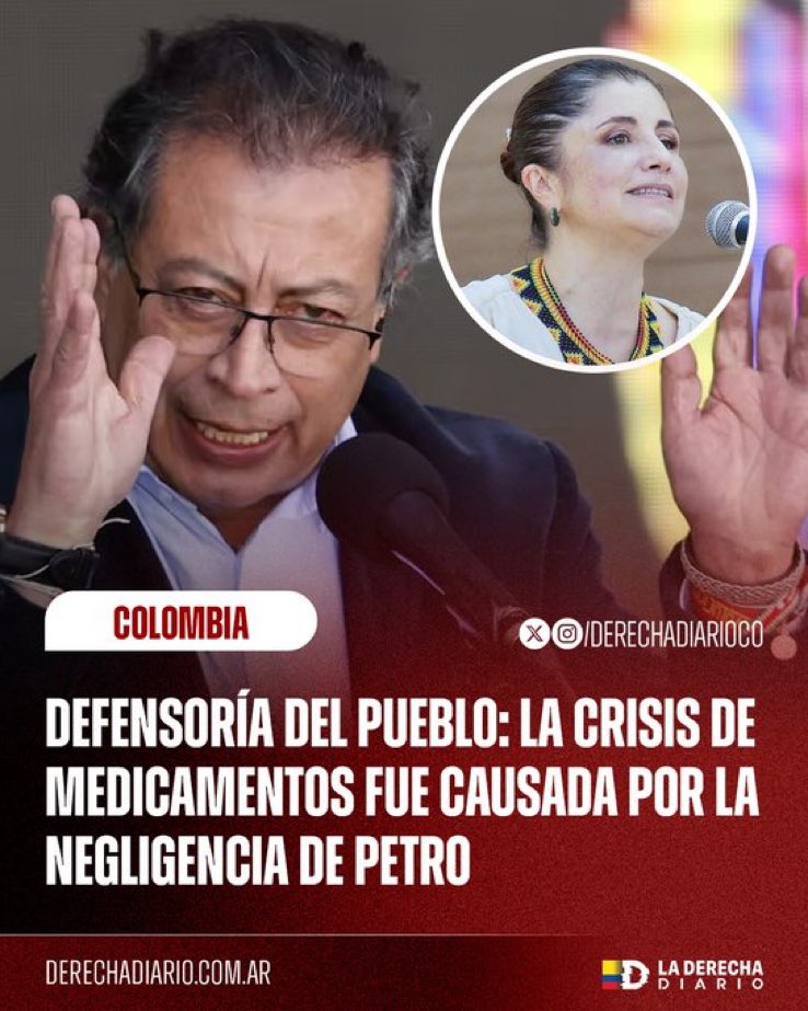 cabasgustavo's tweet photo. No hay derecho a tanta irresponsabilidad, y los órganos de control mirando para otra parte. La @DefensoriaCol responsabilizó al Gobierno Petro por la crisis nacional de medicamentos. #QueHorror https://t.co/pRCtYgtOS4