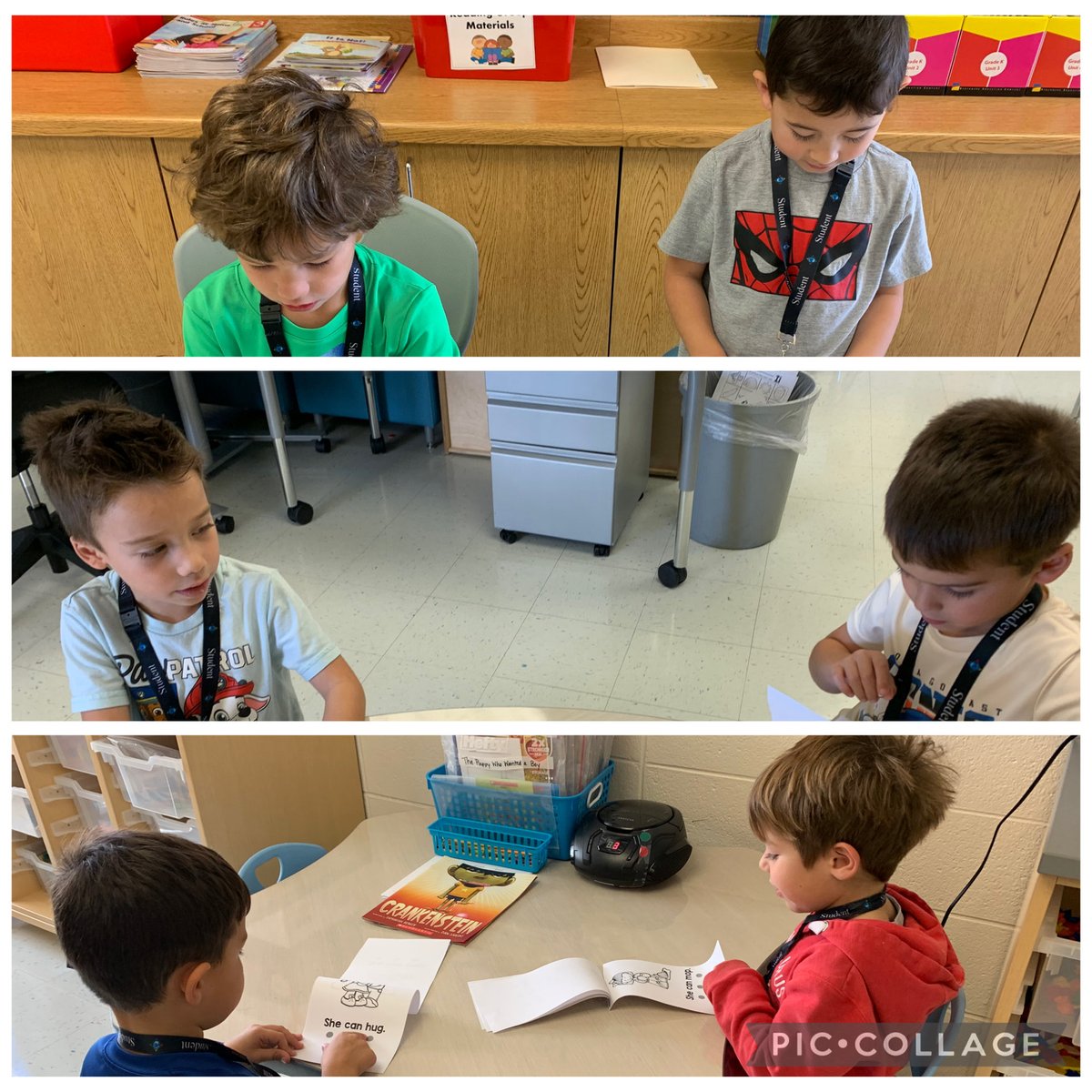 Look at these little reading rockstars! ⭐️📕🥰#BulldogBest🐾 #ThriveIn95💙