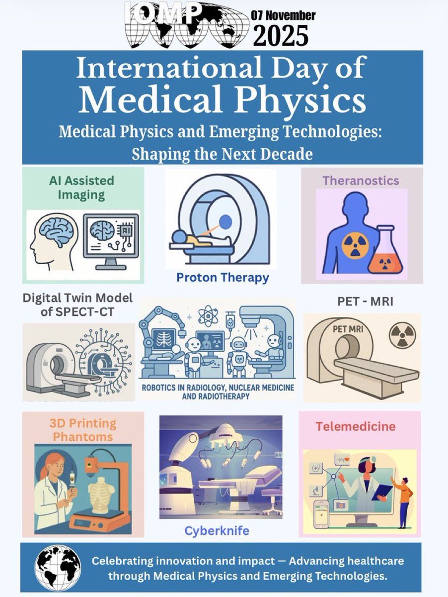 Blueone147_'s tweet image. Happy International Day to all Medical Physicists around the world 🤍☢️
 #IDMP2025