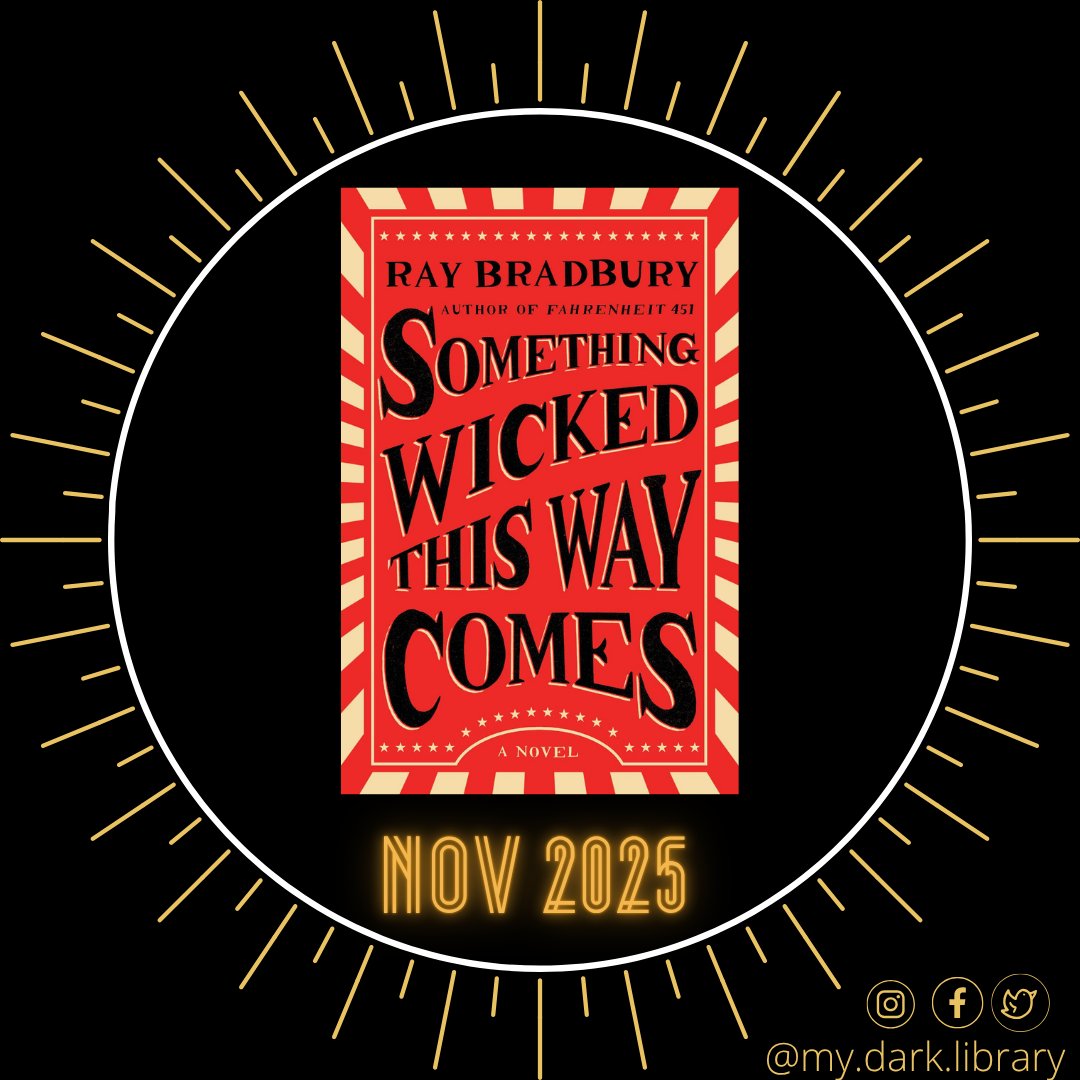 MyDarkLibrary's tweet image. We have collectively decided that for our mental health, November 2025 will be known as “October+”. This month we’re reading SOMETHING WICKED THIS WAY COMES by Ray Bradbury and you know you want to join us to discuss. Learn more here 🎪➡️ bookclubs.com/my-dark-librar…